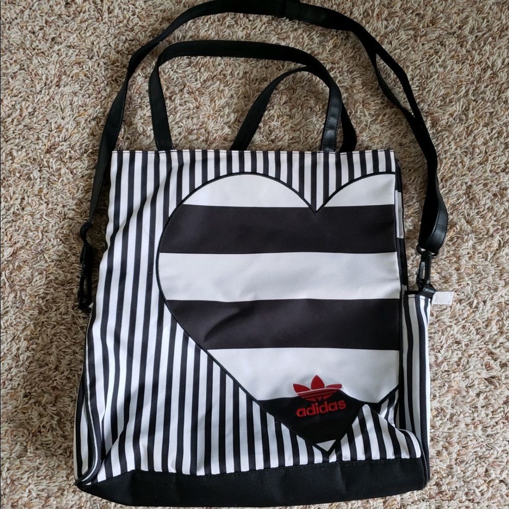 Adidas heart/stripe multi-way tote shoulder bag